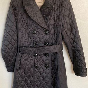 Burberry Brit Goldsmead Quilted Trench Coat -Black